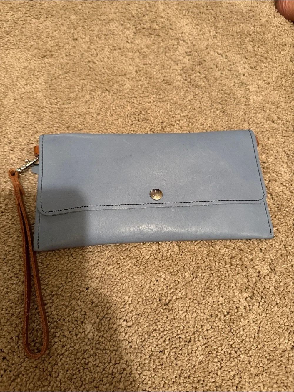 Jill’s homestead  Light Blue Wristlet Clutch Wallet